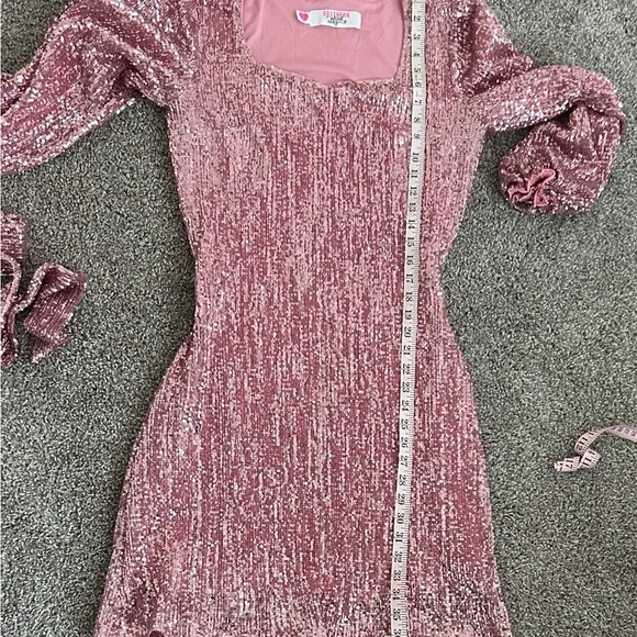 Pink Sequin Party Dress - Picture 8 of 10